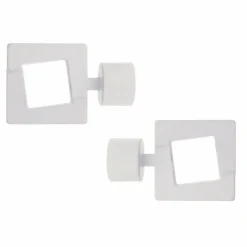Tringle À Rideau, Barre Et Support|LUANCE Lot de 2 embouts tringle (D28 mm) Lino Upper east side mat Blanc