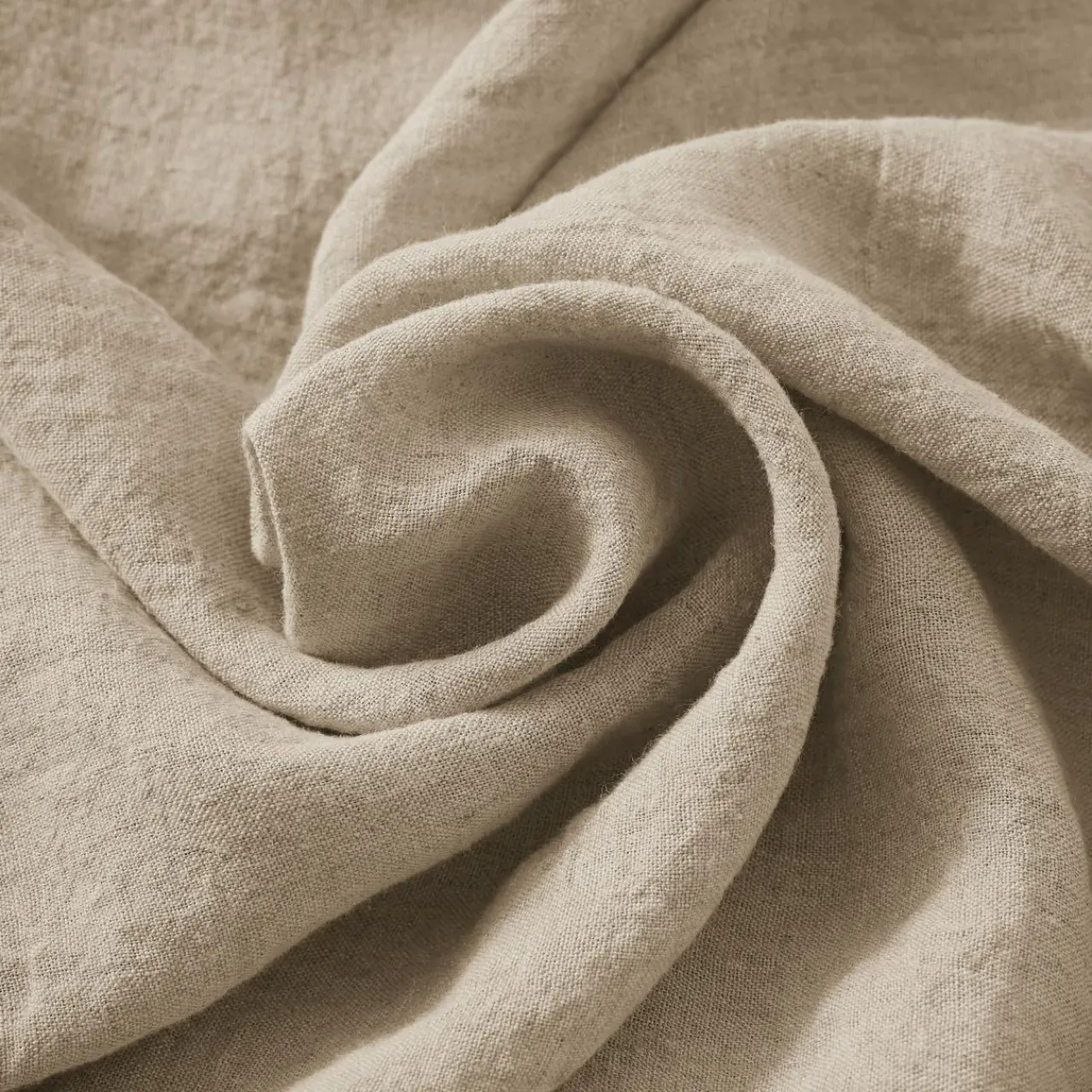 Accessoire Cuisine|EMINZA Lot de 2 essuie-mains lin lavé (50 x 70 cm) Louise Beige