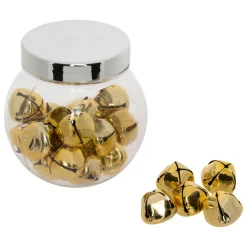 Déco De Table|JJA Lot de 24 grelots à parsemer en métal Dés Or