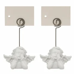 Déco De Table|Feeric Lights & Christmas Lot de 2 marque-place Chérubin Blanc