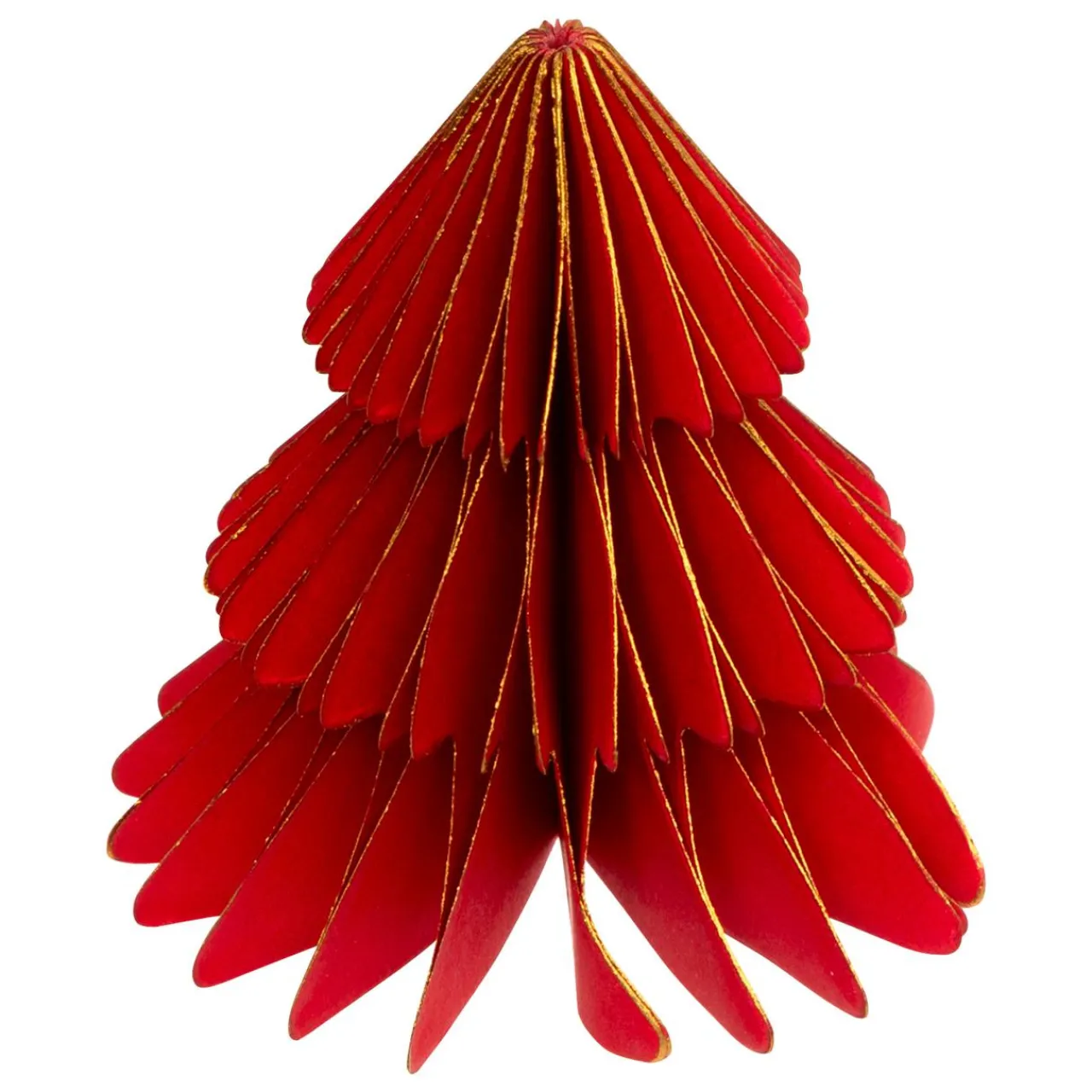 Déco De Table|JJA Lot de 2 minis Sapins décoratifs (H6 cm) papier magnétique Rouge