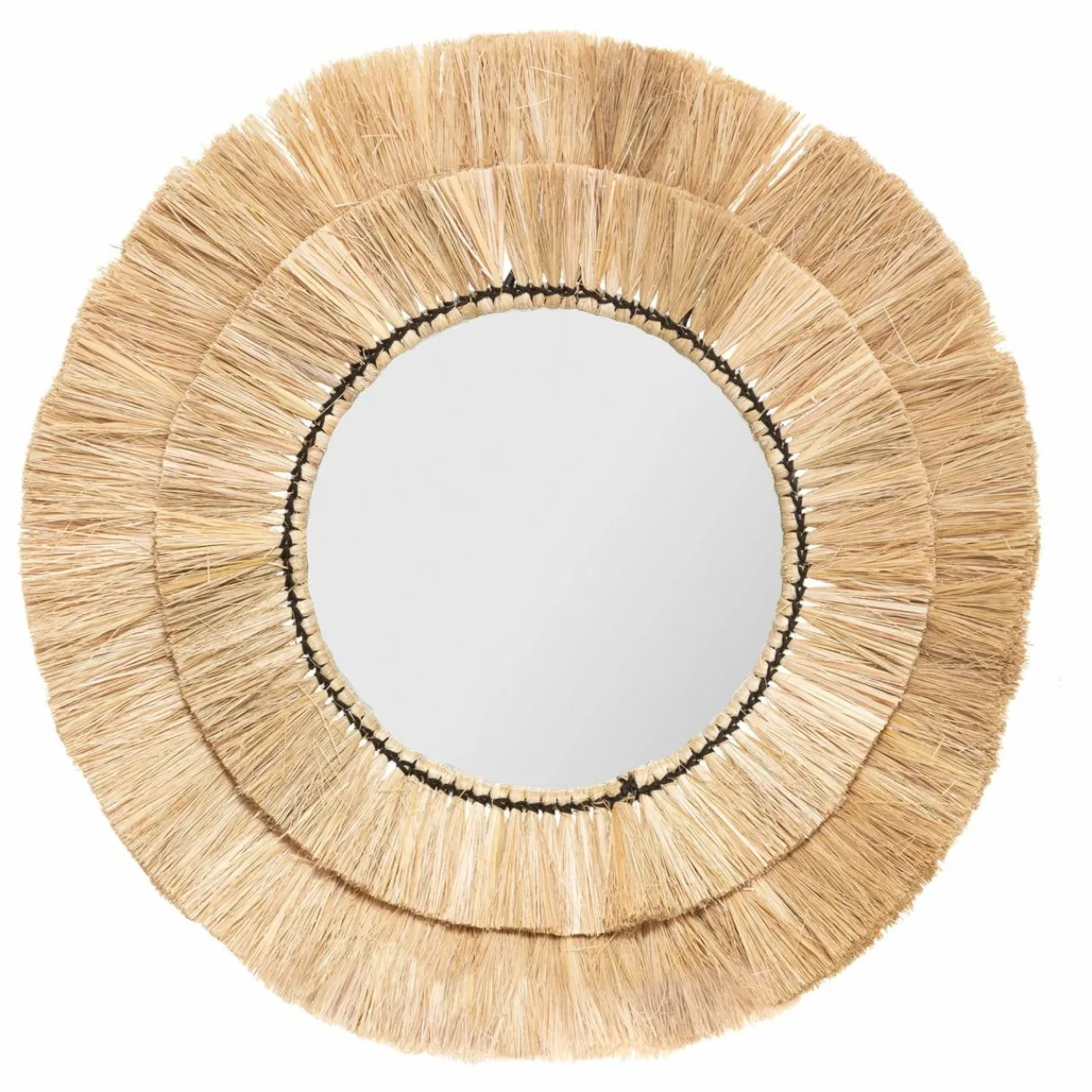 Miroir|ATMOSPHERA Lot de 3 miroirs (D20-30-40 cm) Alba Naturel