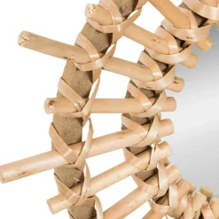 Miroir|ATMOSPHERA Lot de 3 miroirs (D28 cm) Soleil Rotin Naturel