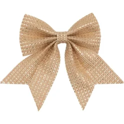 Décoration De Sapin|JJA Lot de 3 noeuds de Noël en jute (H12 cm) Prestige chic Or