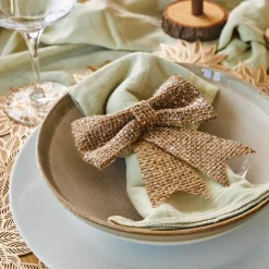 Décoration De Sapin|KAEMINGK Lot de 2 noeuds (H14 cm) Tresor jute Naturel