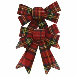 Décoration De Sapin|KAEMINGK Lot de 2 nœuds (H17 cm) Omid Rouge