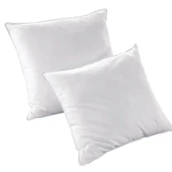 Couette, Oreiller, Traversin|EMINZA Lot de 2 oreillers rectangulaires moelleux (45 x 70 cm) Volume Blanc