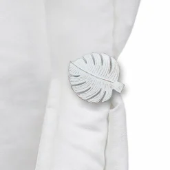 Embrasse, Pince Et Anneaux|LUANCE Lot de 2 pinces rideau Acapulco et or Blanc