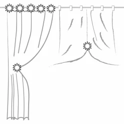 Embrasse, Pince Et Anneaux|LUANCE Lot de 2 pinces rideau Archi Chrome Argent