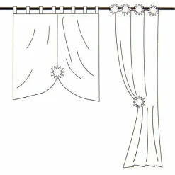 Embrasse, Pince Et Anneaux|LUANCE Lot de 2 pinces rideau Central Park Gris