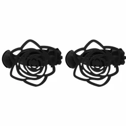 Embrasse, Pince Et Anneaux|LUANCE Lot de 2 pinces rideaux Lina es Noir