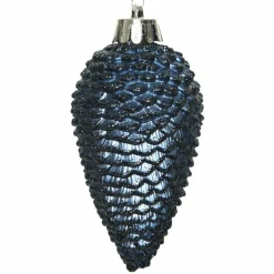 Décoration De Sapin|KAEMINGK Lot de 6 pommes de pin à suspendre (H8 cm) Alpine Bleu nuit