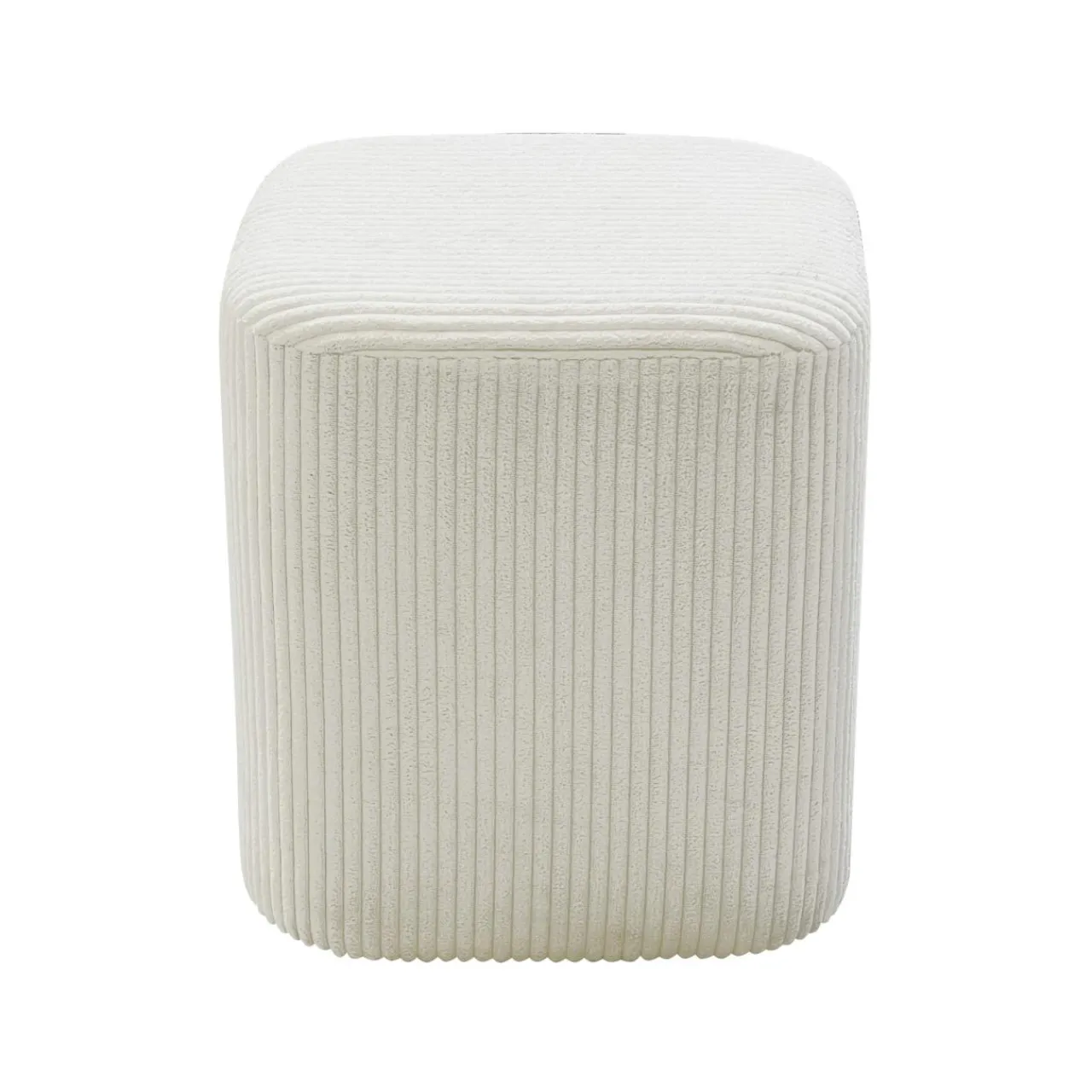 Pouf, Tabouret|EMINZA Lot de 2 poufs velours (H 38 cm) Shan Beige