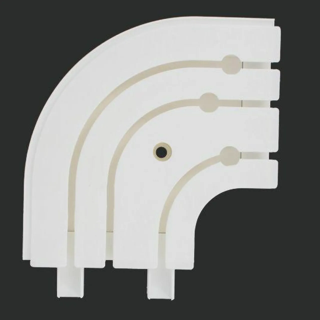 Tringle À Rideau, Barre Et Support|LUANCE Lot de 2 raccords d'angle rail plat Blanc