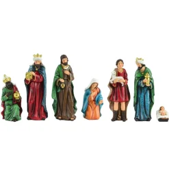 Personnages De Crèche|KAEMINGK Lot de 7 santons (Hauteur 25 cm) d'Achille Multicolore