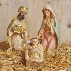 Personnages De Crèche|KAEMINGK Lot de 8 santons (Hauteur 20 cm) de Gioia Beige