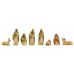 Personnages De Crèche|KAEMINGK Lot de 8 santons (Hauteur 20 cm) de Gioia Beige