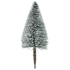 Décoration De Sapin|FEERIC LIGHTS Lot de 4 sapins sur pince (H16-H13 cm) Forêt enchantée enneigé Vert