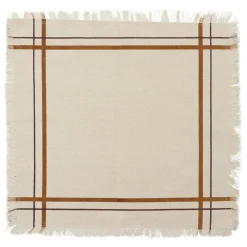 Serviette De Table|ATMOSPHERA Lot de 2 serviettes coton (40 x 40 cm) Ray Beige