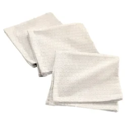 Serviette De Table|douceur d'intu017drieur Lot de 3 serviettes de table (40 x 40 cm) Stella Blanc
