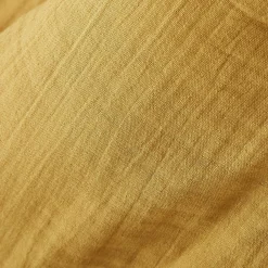 Serviette De Table|EMINZA Lot de 3 serviettes gaze de coton (40 x 40 cm) Gaïa Jaune safran