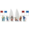 Personnage Et Accessoire Pour Village|KAEMINGK Lot de 12 skieurs et accessoires Sport d'hiver
