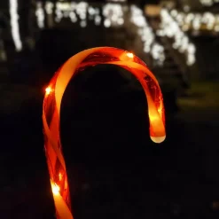 Personnage, Objet Grand Format|Déco Et Objet Lumineux|KOOPMAN Lot de 6 sucres d'orge lumineux à piles 42 LED (H47 cm) Candy Blanc chaud