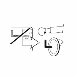 Tringle Voilage Et Support|LUANCE Lot de 2 supports adhésifs métal laqué Blanc