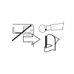 Tringle Voilage Et Support|LUANCE Lot de 4 supports adhésifs Blanc