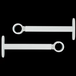 Tringle Plafond|Tringle À Rideau, Barre Et Support|LUANCE Lot de 2 supports tringles extensibles (L150 - L190 / D20 mm) Jim mat Blanc