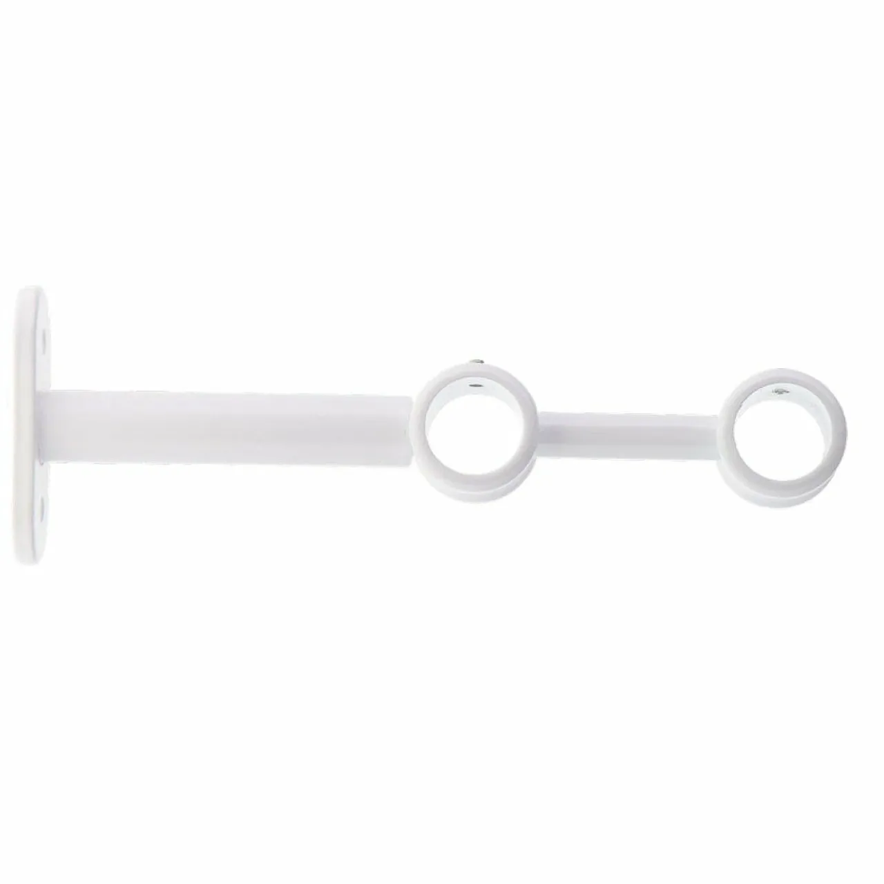 Tringle Plafond|Tringle À Rideau, Barre Et Support|LUANCE Lot de 2 supports tringles doubles (L150 / D20) Jim mat Blanc