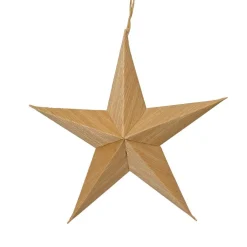 Déco Et Objet De Noël|Décoration De Sapin|KAEMINGK Lot de 4 suspensions en papier (D15 cm) Astre de Papier Naturel