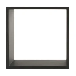 Étagère Murale|ATMOSPHERA Lot de 3 étagères bois (H15-20-25 cm) Cube Noir