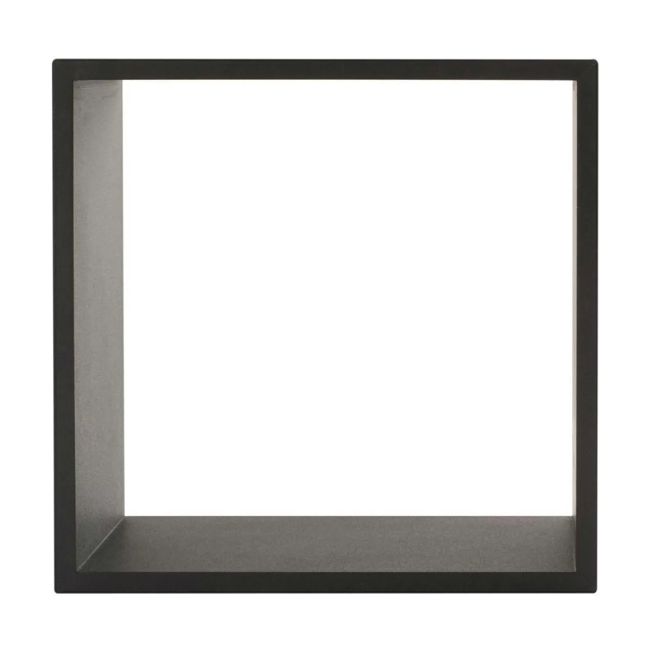 Étagère Murale|ATMOSPHERA Lot de 3 étagères bois (H15-20-25 cm) Cube Noir