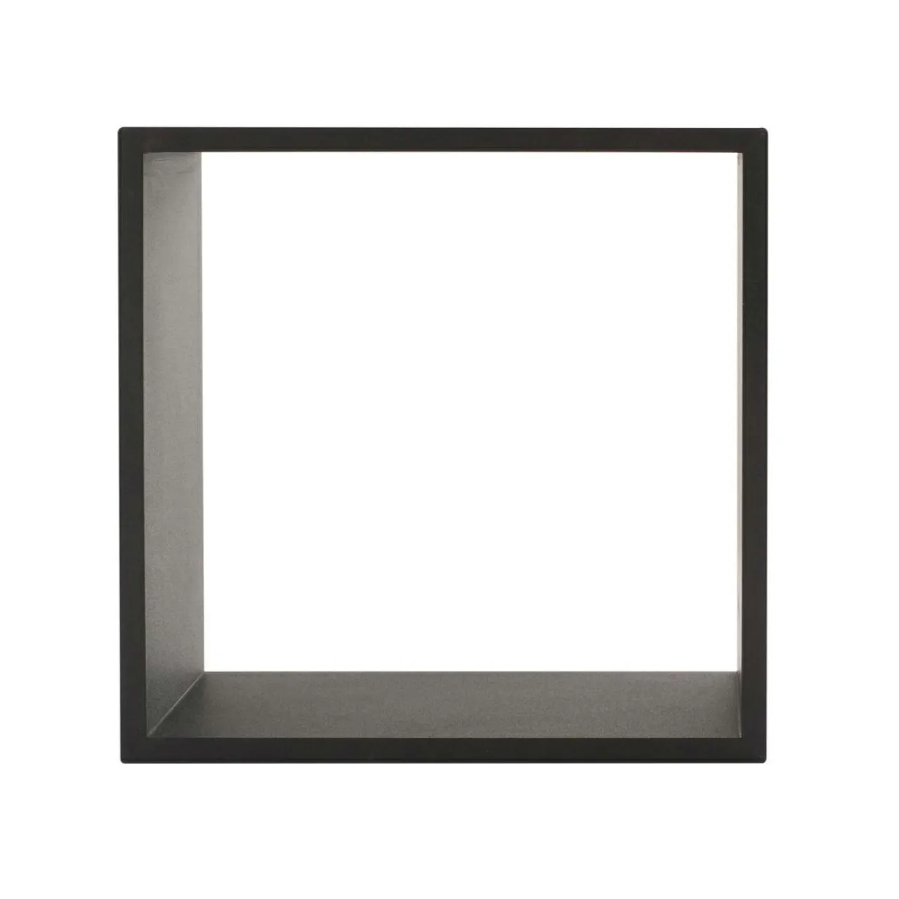 Étagère Murale|ATMOSPHERA Lot de 3 étagères bois (H15-20-25 cm) Cube Noir