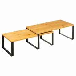 Rangement Et Organisateur|5 Five Simply Smart Lot de 2 étagères gigognes (40 x H15 cm) Blackbambou Noir