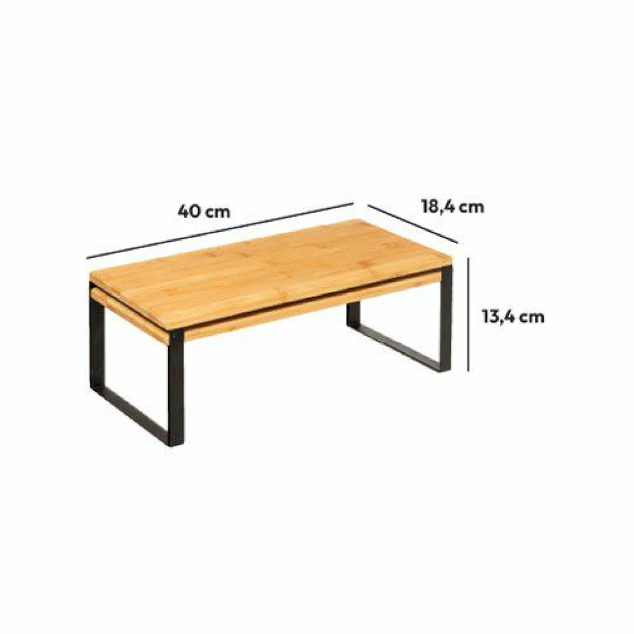 Rangement Et Organisateur|5 Five Simply Smart Lot de 2 étagères gigognes (40 x H15 cm) Blackbambou Noir