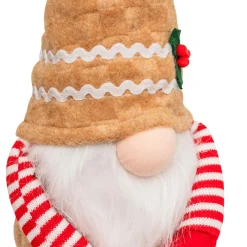 Père Noël, Animaux Et Personnage|JJA Lutin assis (H50 cm) Gourmand Pain d'épices Marron clair