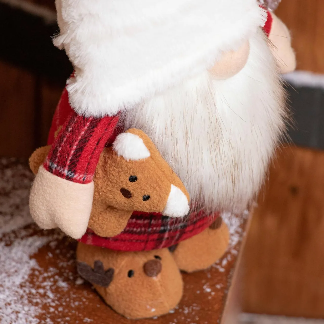 Père Noël, Animaux Et Personnage|KAEMINGK Lutin de Noël (H65 cm) Gluk Dormeur en pyjama bonnet Blanc