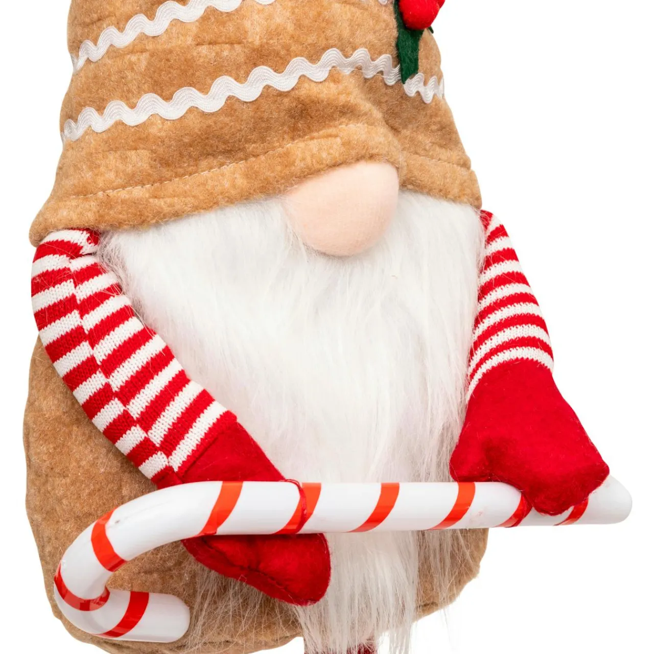 Père Noël, Animaux Et Personnage|JJA Lutin jambes téléscopiques (H80 cm) Gourmand Pain d'épices Marron clair