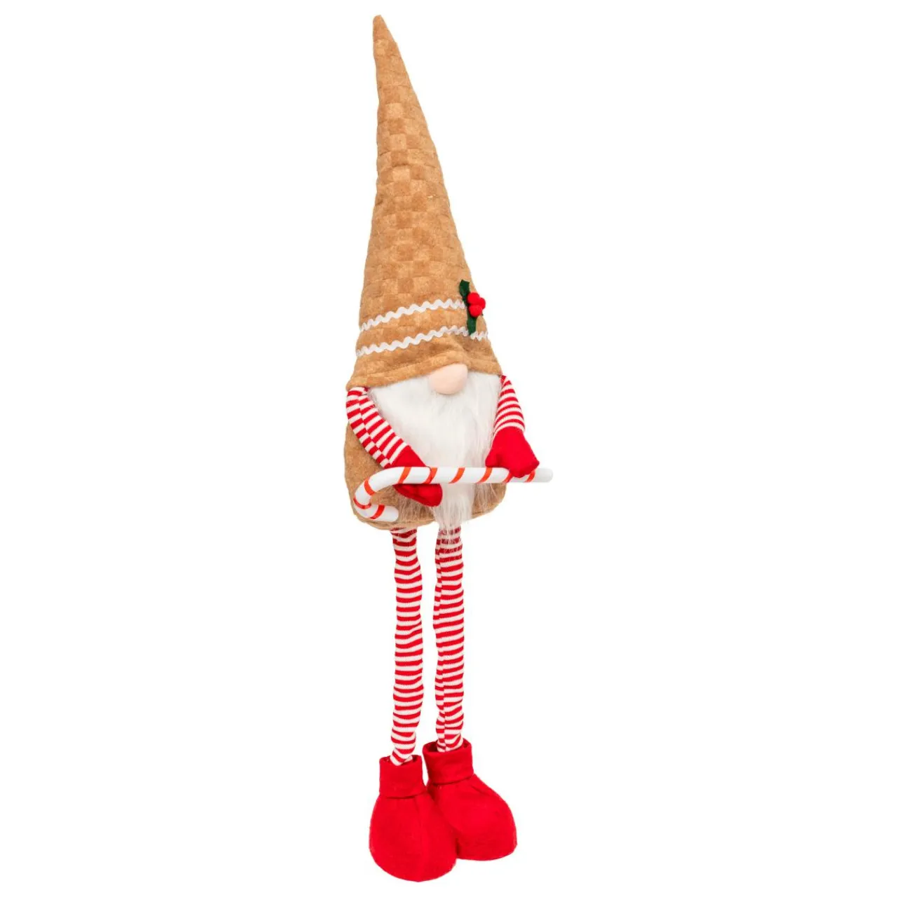 Père Noël, Animaux Et Personnage|JJA Lutin jambes téléscopiques (H80 cm) Gourmand Pain d'épices Marron clair