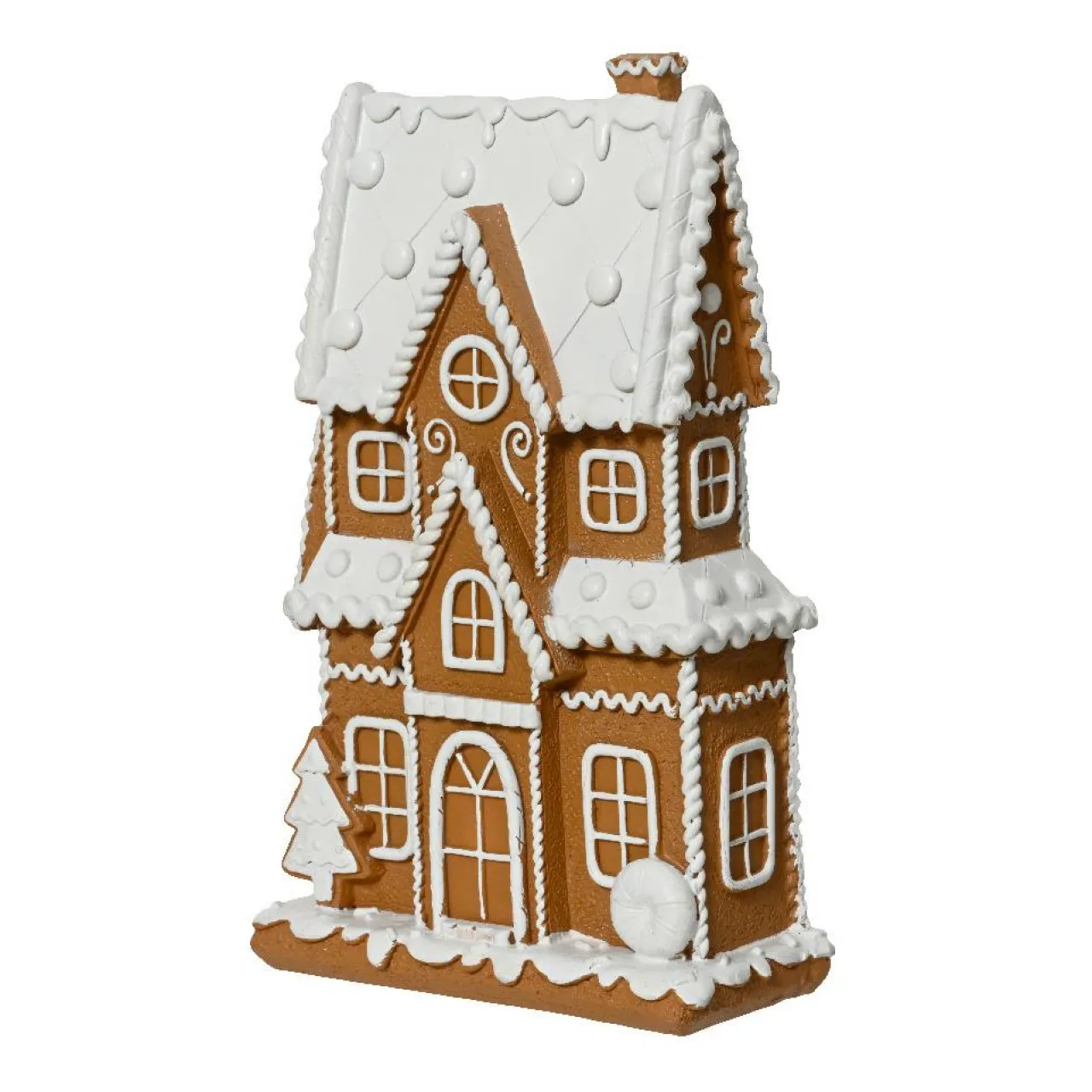 Déco Et Objet De Noël|KAEMINGK Maison décorative (H21 cm) Crème anglaise et pain d'épices Marron