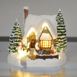 Village De Noël Lumineux|KAEMINGK Maison de village illuminée Petit chaumière