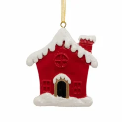 Décoration De Sapin|Feeric Lights & Christmas Maisonnette au Pôle Nord (H7 cm) Rouge