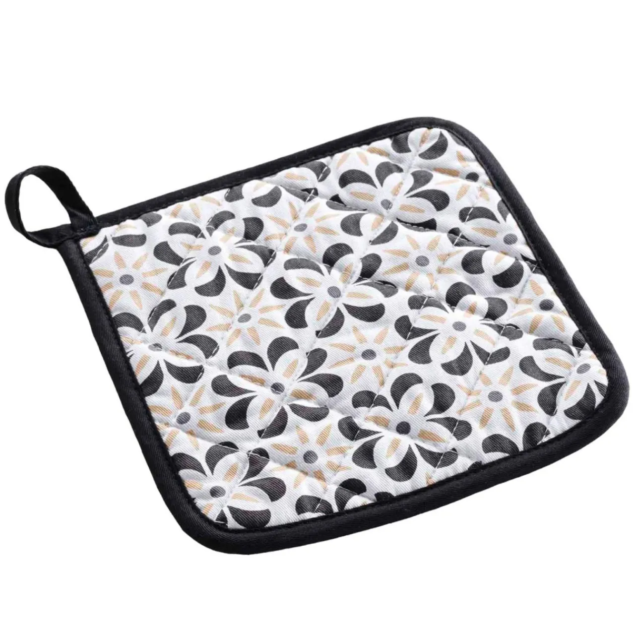 Accessoire Cuisine|douceur d'intu017drieur Manique en coton (19 x 19 cm) Solaris e Noir