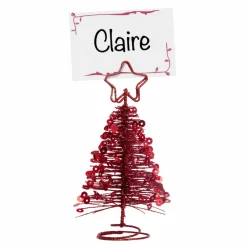 Déco De Table|Feeric Lights & Christmas Marque place (H10 cm) Sapin Rouge