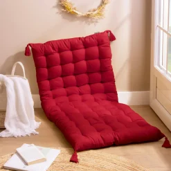 Coussin De Sol|EMINZA Matelas de sol coton (120 x 60 cm) Pixel Rouge