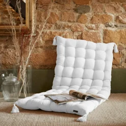 Coussin De Sol|EMINZA Matelas de sol gaze de coton (60 x 120 cm) Gaïa chantilly Blanc