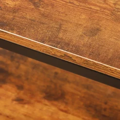 Range Bouteilles|EMINZA Meuble range-bouteilles industriel 12 emplacements et porte-verres (H180 cm) Pablo Marron