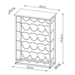 Range Bouteilles|EMINZA Meuble range-bouteilles industriel 20 emplacements (H74 cm) Victor Noir